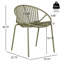 Ensemble de 2 chaises de patio d'extérieur empilables avec un design respirant, un style moderne et simple, des pieds en métal et un dossier en plastique-1233045753