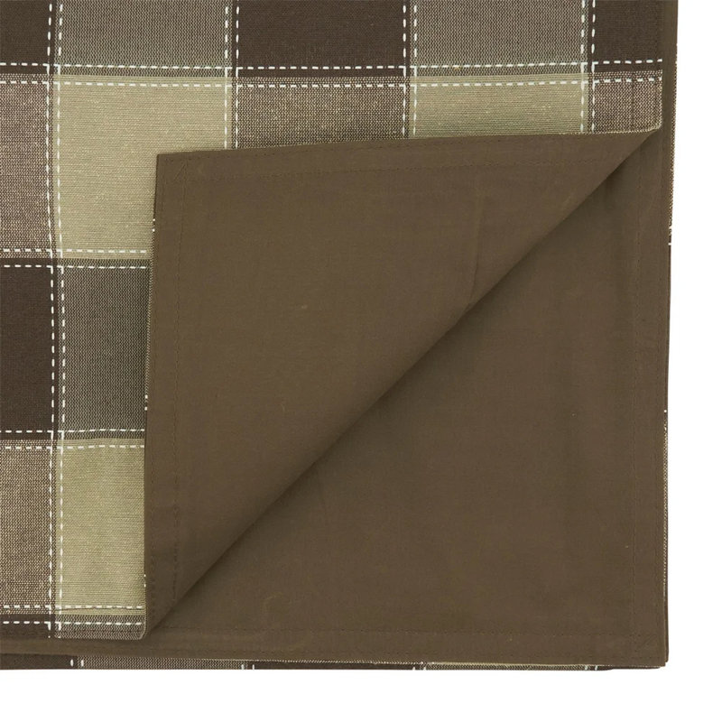Bitner Plaid Table Runner, 90" x 16", Mocha