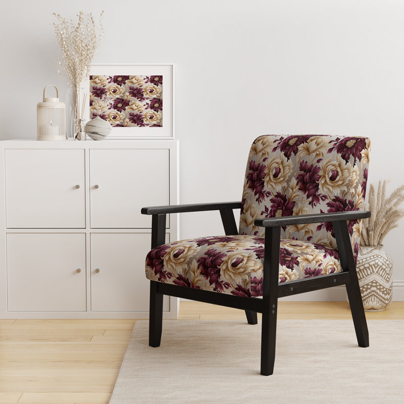 Chaise d'appoint florale Cobalt, Motif floral victorien royal V