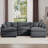 Ivetta Modern Corduroy Comfort Modular Combo Cloud Sofa.-141184947