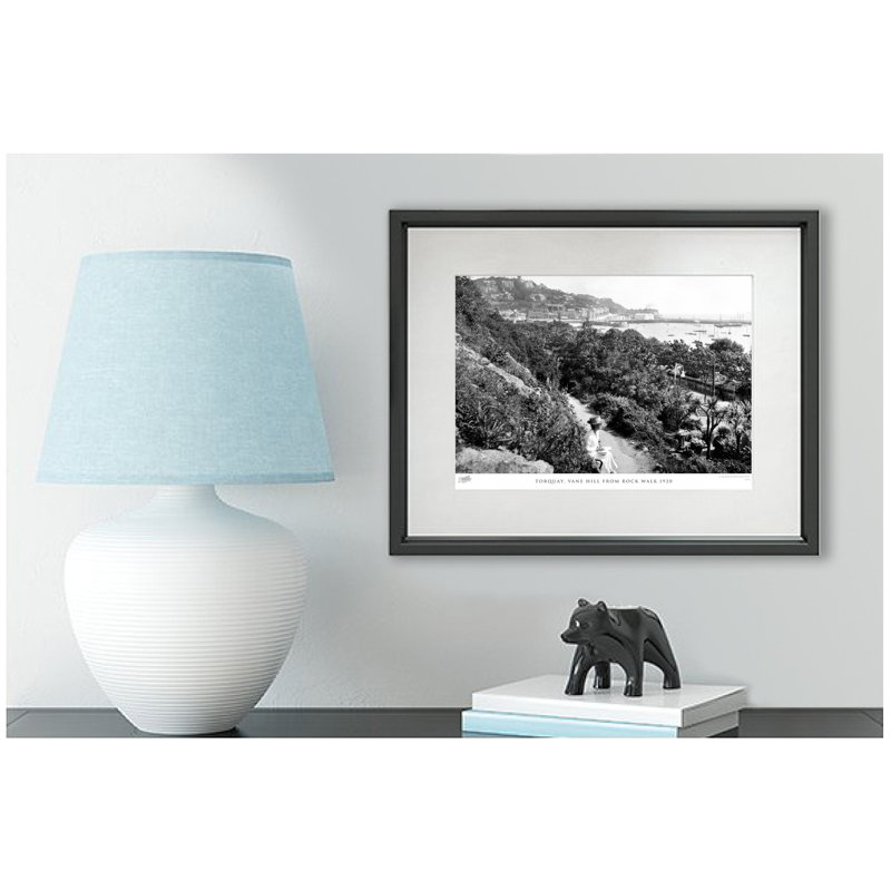 Torquay, Vane Hill From Rock Walk 1920 by Francis Frith - Single Picture Frame Print, 28cm H x 36cm W x 2.3cm D
