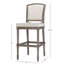 Tabouret de bar 31 po à hauteur patinée avec siège et dossier rembourrés, 1 pièce-1684850920-1684850921