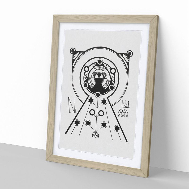 Ornaments Vol.3 by Samuel De Mesquita - Picture Frame Painting, 48cm H x 36cm W x 2cm D, Oak Framed