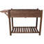 Support de jardinière surélevée en bois avec jardinière surélevée 8 poches avec table d'appoint pliable et tablette de rangement-1897303472