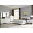 White High Gloss Wood Queen Led Panel Bed With Sleek Lighting, Classic Ends And Slatted Structure For Bedroom Re - Styling Energy Efficient Headboard, Appearance Structuring