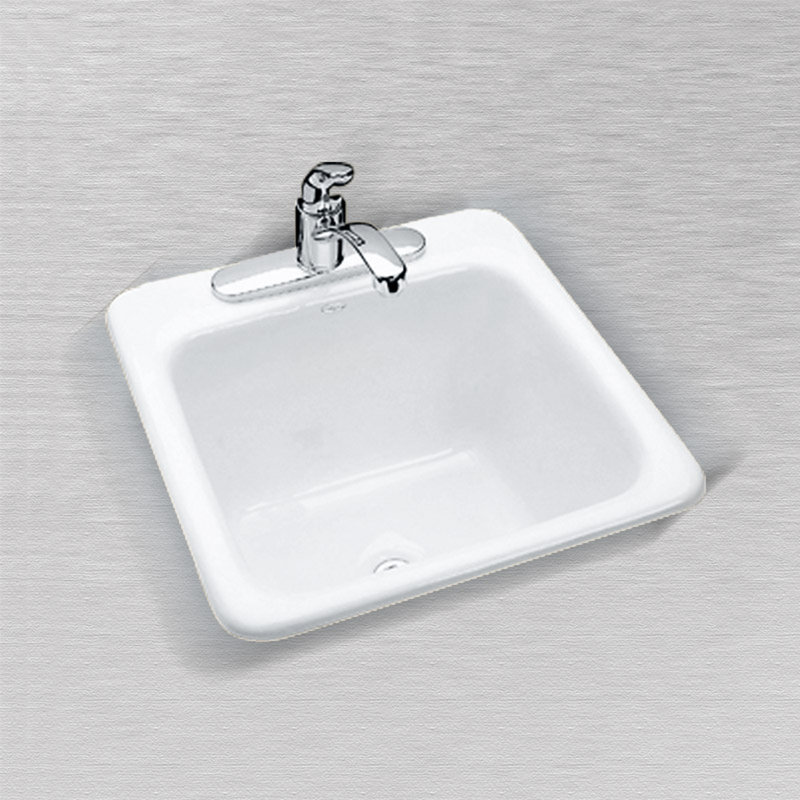 Évier à lessive encastré 21 po x 22 po Aspen, Blanc