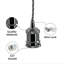Aniylah 1 - E27 Vintage Light Fitting Ceiling Rose Fabric Cable Vintage Twisted Braided Pendant Lamp Holder Kit-1620526704