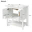 Meuble-lavabo de 30 pouces avec lavabo en céramique et rangement polyvalent - idéal pour les petites salles de bain-125514932