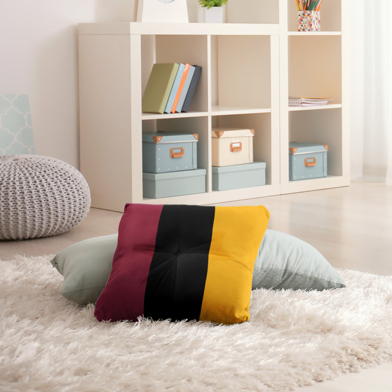 Coussin de sol touffeté arizona, 30 po x 30 po, Jaune