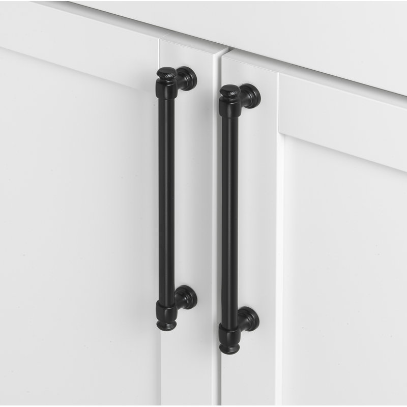 Centre to Centre Classic Euro Bar Pull, Matte Black, 6.25"