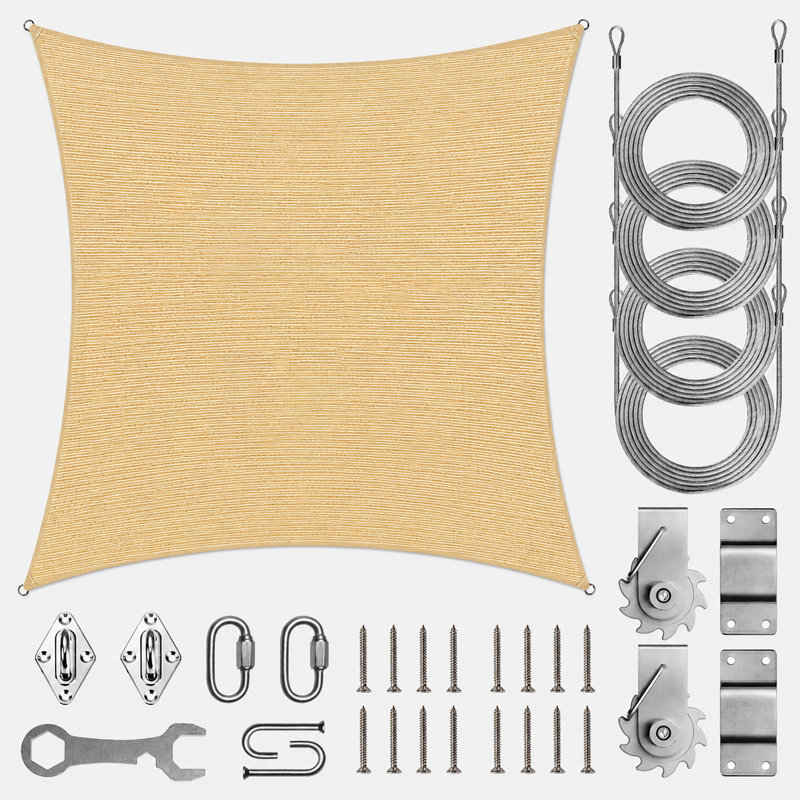 Voile d'ombrage Amgo, Beige, 16 pi x 16 pi