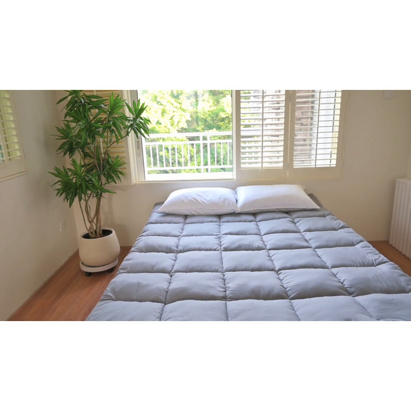 Queen 3-Inch Gray Down Alternative Mattress Topper