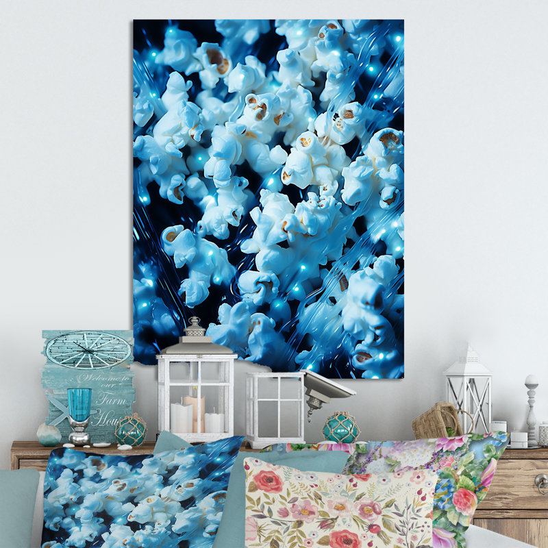 Écran bleu et argenté Popcorn Elegance - Popcorn, H 20 po x l 12 po x P 1 po