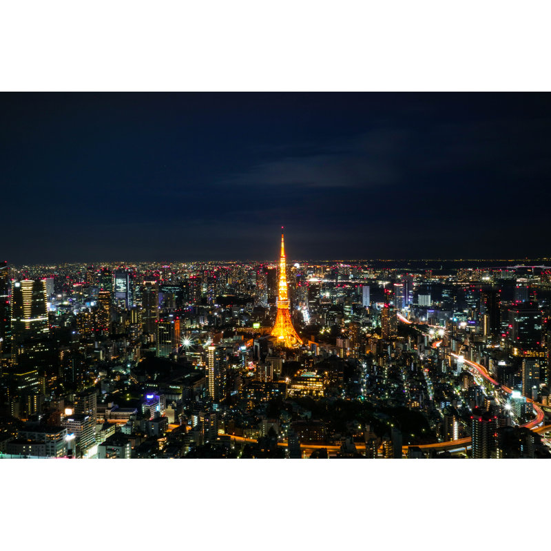 Tokyo Night View by YUJISTYLE - Wrapped Canvas Print, 20cm H x 30cm W