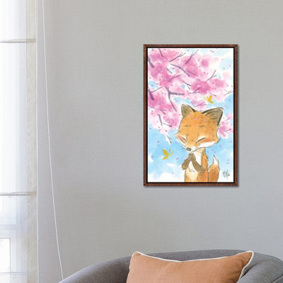 Cherry Blossom Fox by Martin Hsu - Painting on Canvas