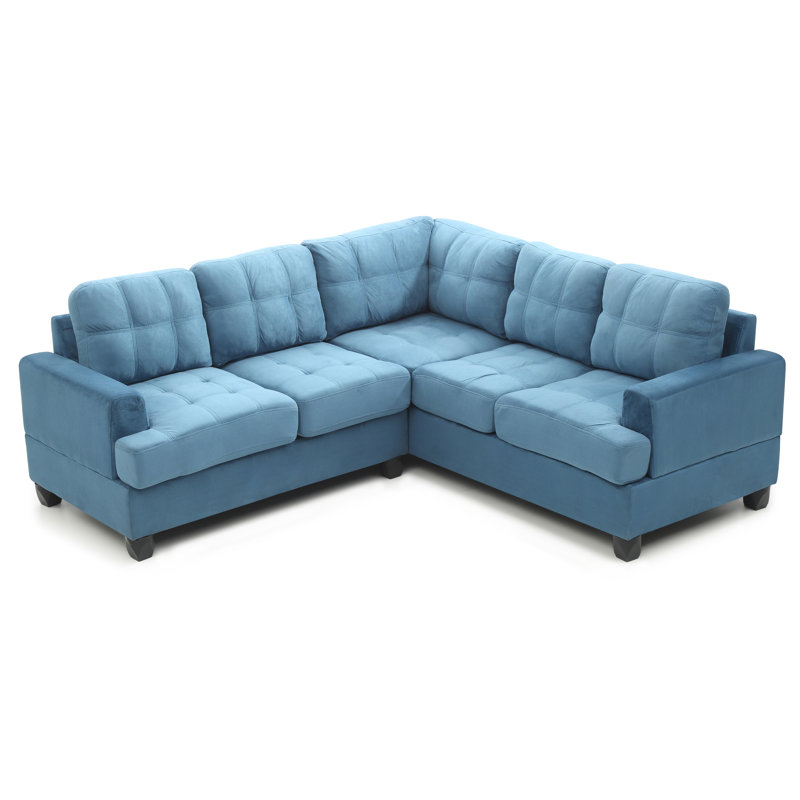 Penta Sandridge Sectional, Aqua Polyester Blend