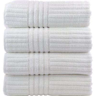 Jaynesha Cotton Super Plush Ribbed Bath Towel