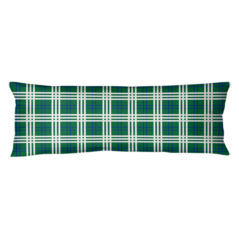 Coussin de soutien en polyester Seattle, Vert / Bleu / Blanc, Microfibre