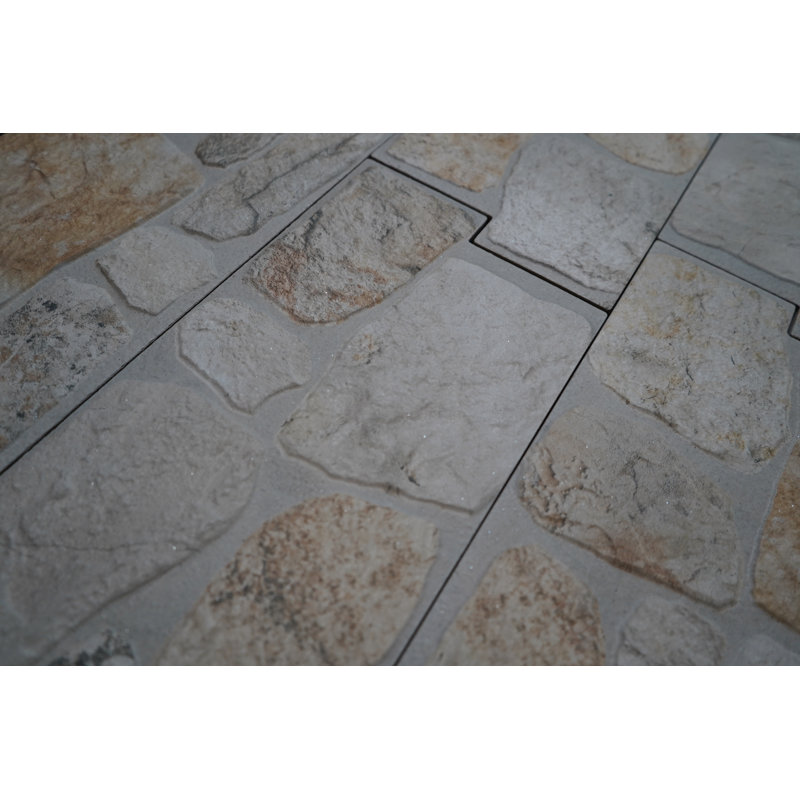 Carreau de pierre et de mur empilé en porcelaine 8 po x 24 po
