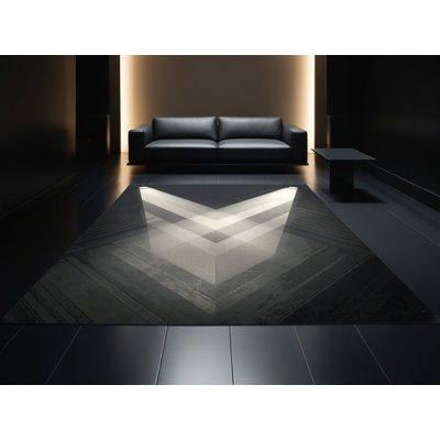 Tapis à motif géométrique moderne et contemporain lavable à la machine Oweda