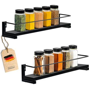 Cole & Mason Premium 16 Jar Filled Herb & Spice Carousel, Stainless Steel & Glass, 25.5cm