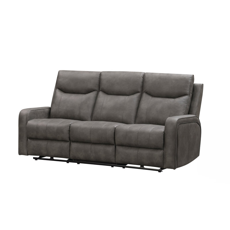 Canapé inclinable manuel en graphite avec table rabattable Casto