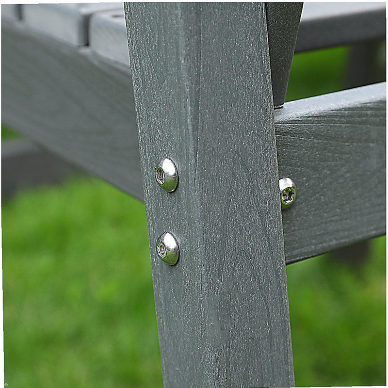 Ensemble de chaises de terrasse DPE pour l'extérieur, nécessitant peu d'entretien - pour les jardins, les cours et les terrasses - gris (dossier)