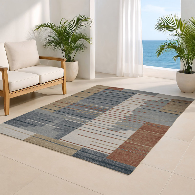 Tapis turc intérieur et extérieur gris, Rectangle 9 pi x 12 pi