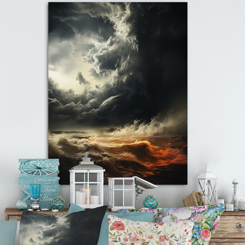 Layah Grey Tornado Fury, reproduction d'art sur toile, H 40 po x l 30 po x P 1,5 po, Toile tendue