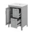 Meuble-lavabo avec tablette réglable et 2 tiroirs-1825136209