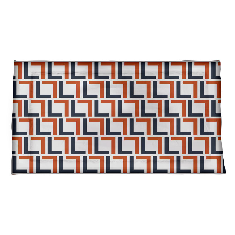 Taie décorative Chicago Football, Blanc / bleu marine / orange, Microfibre, Simple / simple, double / double, grand