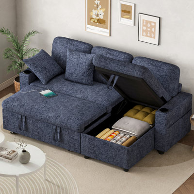3 Seater Velvet Sofa Bed