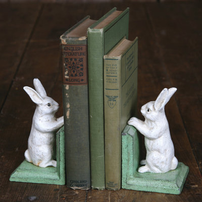 Bunny Cast Iron Bookends Pair