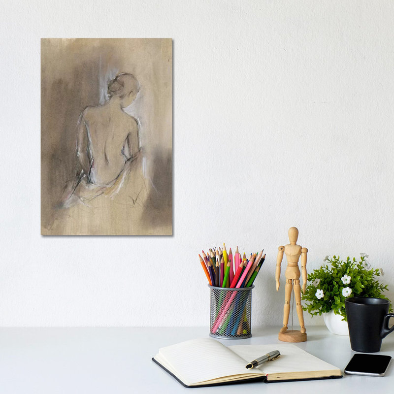 Contemporary Draped Figure II 1 Piece Wrapped Canvas Wall Art, 20.32 cm H x 30.48 cm W