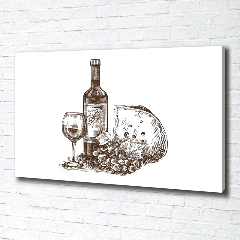 Wine And Snacks - Wrapped Canvas Print