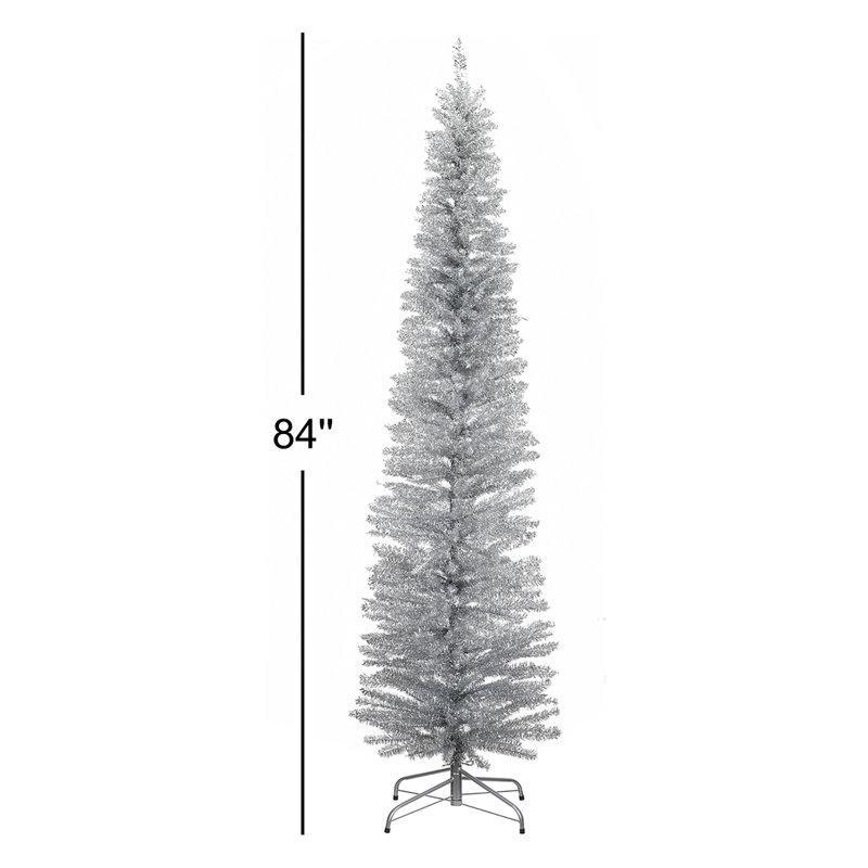 Silver Tinsel Tree, 7'