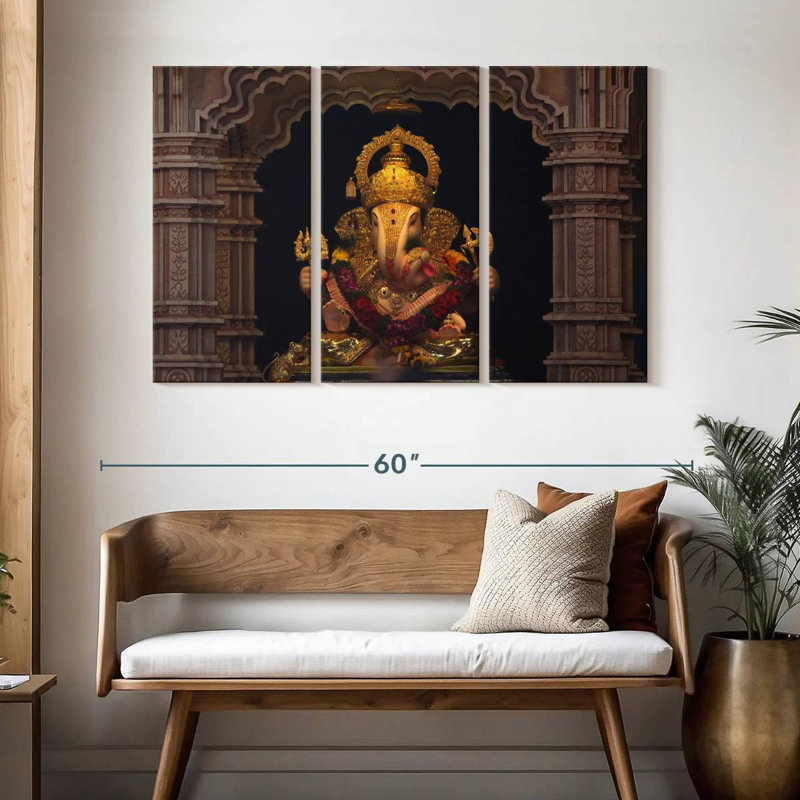 Adella Ganesh Statue, 32" H x 50" W