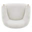 Fauteuil d'appoint pivotant rembourré Denice Longfield-112983101