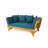 Convertible Acacia Wood Outdoor Daybed With Adjustable Armrests And Removable Cushions | Gift Idea-153446632