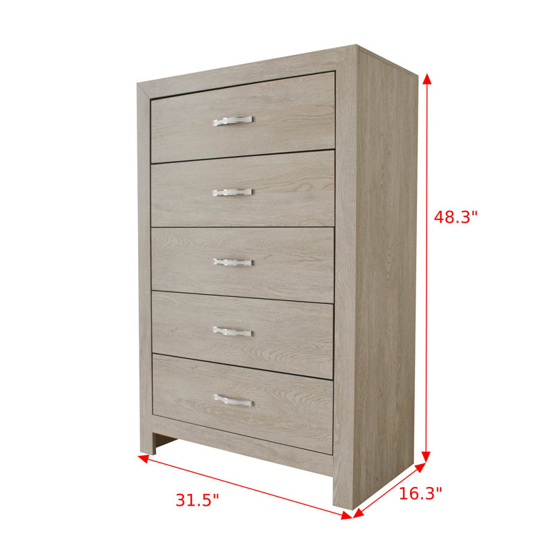 Ensemble de chambre à coucher à panneau à DEL Josiyah 4-2_Marijo, Crème, Grand, 3 Pcs: Bed,Nightstands,Chest
