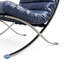 Fauteuil d'appoint capitonné en cuir véritable de 29,53 po de largeur avec cadre en acier inoxydable poli-1026294414