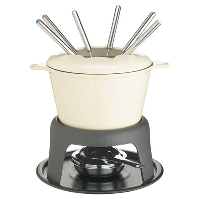 MasterClass Cast Iron Enamelled Fondue Set