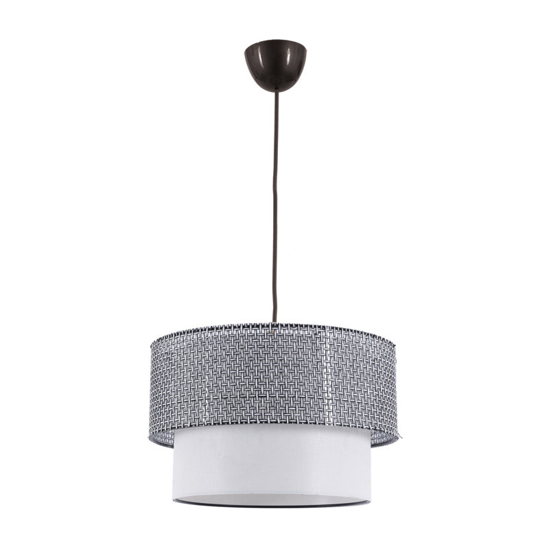 Lustre élégant, hauteur réglable 27,6 po x 11,8 po | Corps en métal avec capuchon en coton (11,8 po x 11,8 po x 7,9 po) | Certifié CE, douille E27 (40 W maximum) | Parfait pour l'éclairage de la salle à manger, du salon et du vestibule