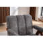 Chaise d'appoint Mid-Century moderne avec structure en bois massif et tissu chenille