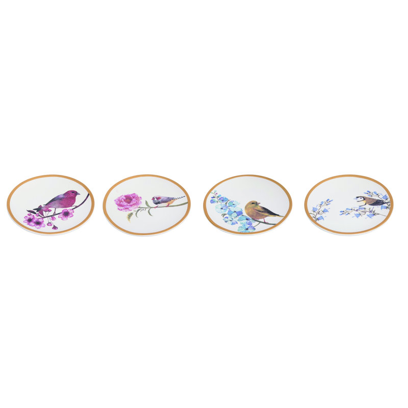  Ensemble de 4 assiettes décoratives en céramique