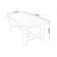Bureau rectangulaire en bois massif brun clair-576073435