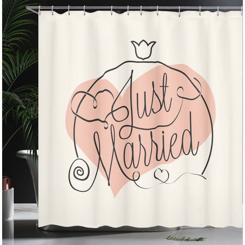 Shower Curtain with Hooks Included, 70"H x 69"W