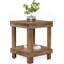 Table de bout en bois à 2 niveaux Farmhouse