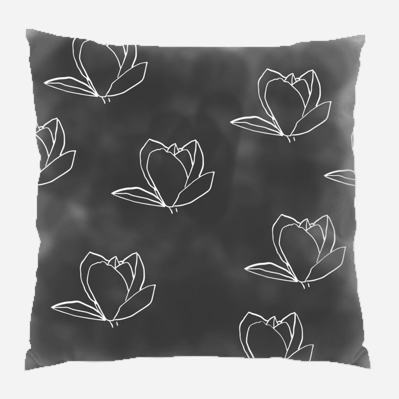 Coussin magnolia, Noir, Intérieur