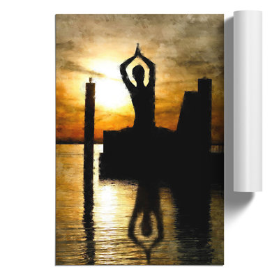 Yoga Meditation Painting - Frameless Print